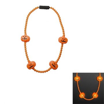 LED Light Up Halloween Pumpkin Lantern Necklace